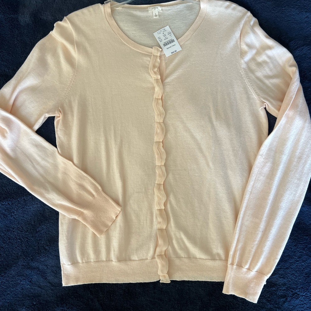 J. Crew Beige Button-Up Cardigan
